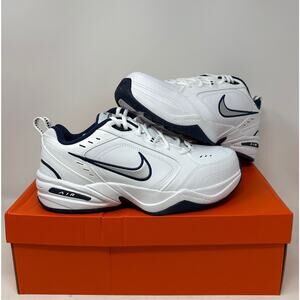 Nike Air Monarch IV Men's Trainers Sneakers White/Navy - Size 9 X-Wide